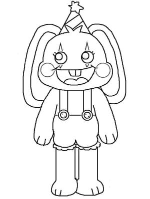 Poppy Playtime boyama sayfası,  coloring page, Sevimli Bunzo Tavşanı Ücretsiz Çiz, 