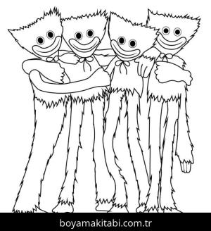 Poppy Playtime boyama sayfası – eğitici aktivite, yaratıcılık