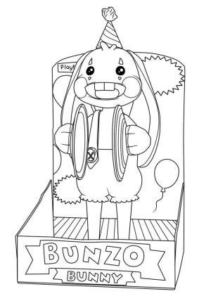 Poppy Playtime boyama sayfası,  coloring page, Bunzo Tavşan Oyuncağını Çiz, 