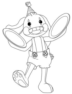 Poppy Playtime boyama sayfası,  coloring page, Poppy Playtime Bölüm 2’de Bunzo Bunny’yi çizin, 