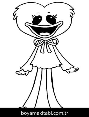 Poppy Playtime boyama sayfası – eğlenceli etkinlik, el becerilerini geliştirir