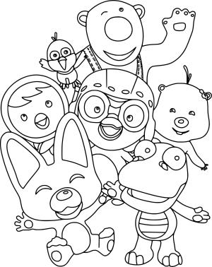 Pororo boyama sayfası, Pororo coloring page, , 