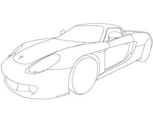 Porsche boyama sayfası,  coloring page, Porsche Carrera GT, 