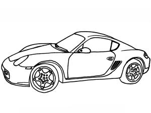 Porsche boyama sayfası,  coloring page, Porsche Cayman, 