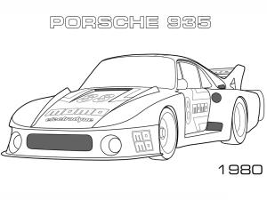 Porsche boyama sayfası,  coloring page, 1980 Porsche 935, 