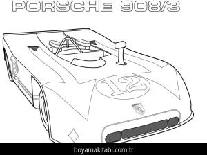 Porsche boyama sayfası – yaratıcılık, eğlenceli etkinlik