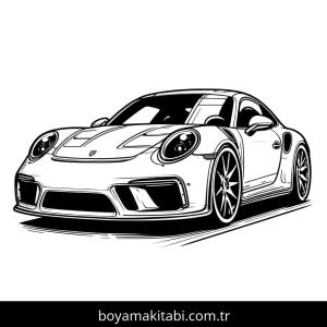 Porsche boyama sayfası – ücretsiz yazdır, boyama etkinliği