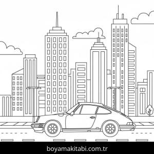 Porsche boyama sayfası – ücretsiz yazdır, boyama etkinliği