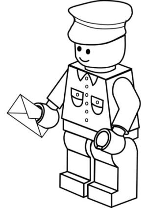 Postacı boyama sayfası,  coloring page, Lego Postacı, 