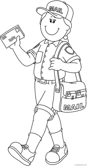 Postacı boyama sayfası,  coloring page, Gezgin Postacı, 