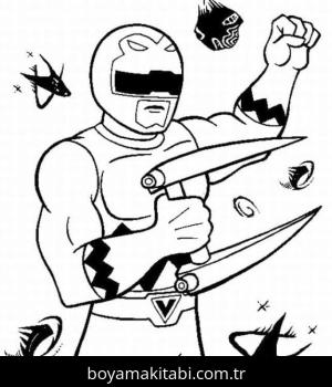 Power Rangers boyama sayfası – çocuk aktivitesi, PDF indir