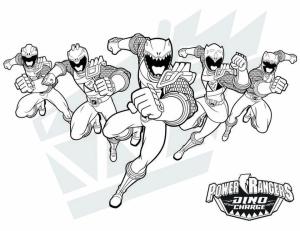 Power Rangers boyama sayfası,  coloring page, Takım Power Ranger Dino Saldırısı, 