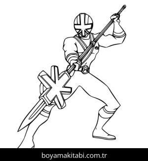 Power Rangers boyama sayfası – el becerilerini geliştirir, boyama çalışması