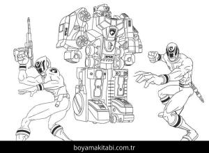 Power Rangers boyama sayfası – eğitici aktivite, yaratıcılık