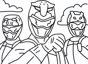 Power Rangers boyama sayfası,  coloring page, Üç Rangers Yüz, 