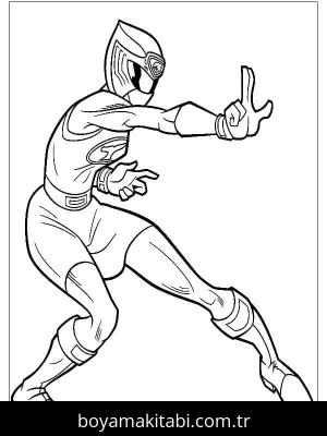 Power Rangers boyama sayfası – eğlenceli etkinlik, el becerilerini geliştirir