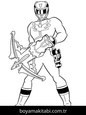 Power Rangers boyama sayfası – PDF indir, sevimli karakter
