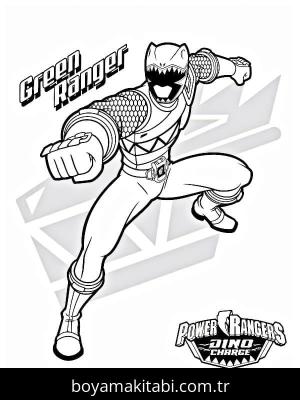 Power Rangers boyama sayfası – boyama çalışması, yaratıcılığı geliştirir