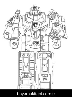 Power Rangers boyama sayfası – yaratıcılık, eğlenceli etkinlik