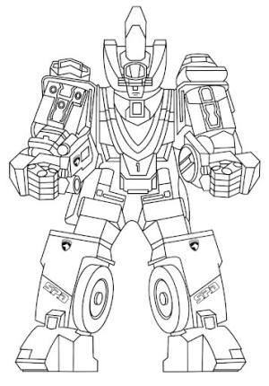 Power Rangers boyama sayfası,  coloring page, Polis Rangers Robotu, 