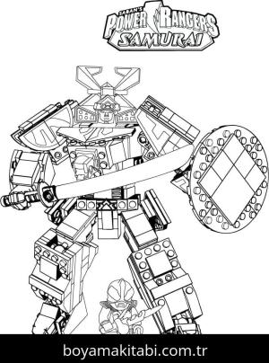 Power Rangers boyama sayfası – sevimli karakter, sanatsal çalışma