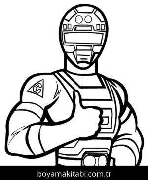 Power Rangers boyama sayfası – basit çizim, kolay boyama