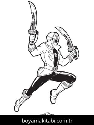 Power Rangers boyama sayfası – sanatsal çalışma, çocuklar için