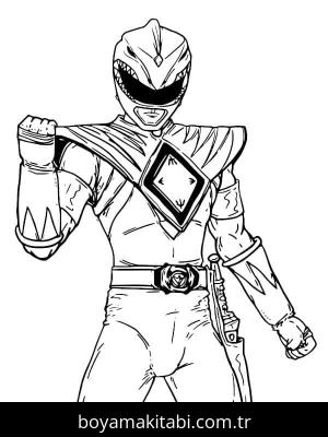Power Rangers boyama sayfası – yaratıcılığı geliştirir, keyifli zaman