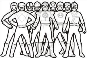 Power Rangers boyama sayfası,  coloring page, Dokuz Korucu, 