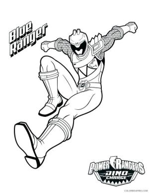 Power Rangers boyama sayfası,  coloring page, Mavi Korucu Atlama, 