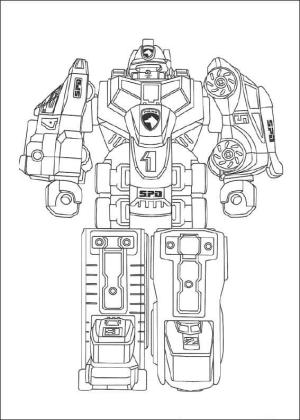 Power Rangers boyama sayfası,  coloring page, Polis Korucu Yürüyüş Robotu, 