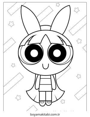 Powerpuff Girls boyama sayfası – PDF indir, sevimli karakter