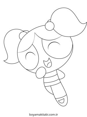 Powerpuff Girls boyama sayfası – çocuk aktivitesi, PDF indir