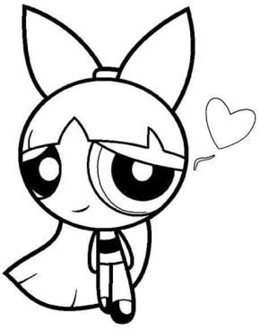 Powerpuff Girls boyama sayfası,  coloring page, Blossom görseli yazdırılabilir, 