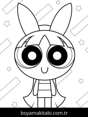 Powerpuff Girls boyama sayfası – renkli çizimler, okul öncesi