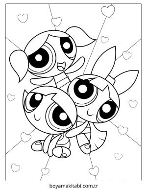 Powerpuff Girls boyama sayfası – evde etkinlik, ücretsiz yazdır