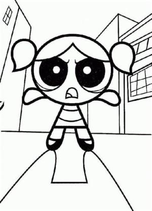 Powerpuff Girls boyama sayfası,  coloring page, Ücretsiz Bubbles görseli, 