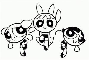 Powerpuff Girls boyama sayfası,  coloring page, Powerpuff Girls çizimi, 