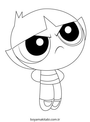 Powerpuff Girls boyama sayfası – renkli çizimler, okul öncesi
