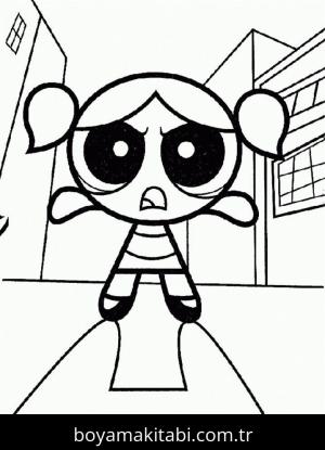 Powerpuff Girls boyama sayfası – yaratıcılığı geliştirir, keyifli zaman