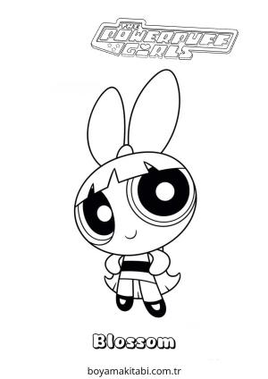 Powerpuff Girls boyama sayfası – boyama çalışması, yaratıcılığı geliştirir