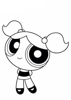 Powerpuff Girls boyama sayfası,  coloring page, Bubbles Ücretsiz, 