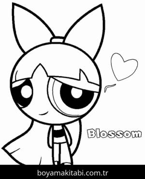 Powerpuff Girls boyama sayfası – sevimli karakter, sanatsal çalışma