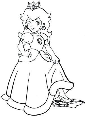 Prenses Peach boyama sayfası,  coloring page, Güzel Prenses Peach’yi çiz, 