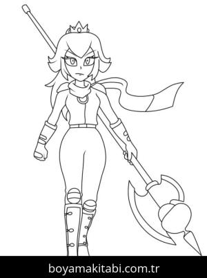 Prenses Peach boyama sayfası – keyifli zaman, renkli çizimler