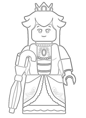 Prenses Peach boyama sayfası,  coloring page, Lego Prenses Peach’yi çiz, 