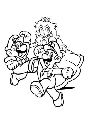 Prenses Peach boyama sayfası,  coloring page, Mario, Luigi ve Prenses Peach’yi çiz, 