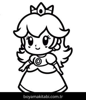 Prenses Peach boyama sayfası – evde etkinlik, ücretsiz yazdır