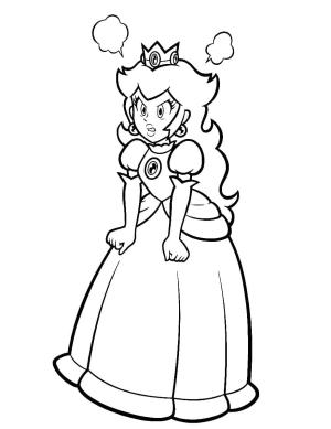 Prenses Peach boyama sayfası,  coloring page, Kızgın Prenses Peach, 