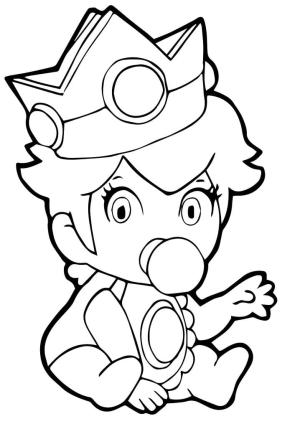 Prenses Peach boyama sayfası,  coloring page, Bebek Prenses Peach, 